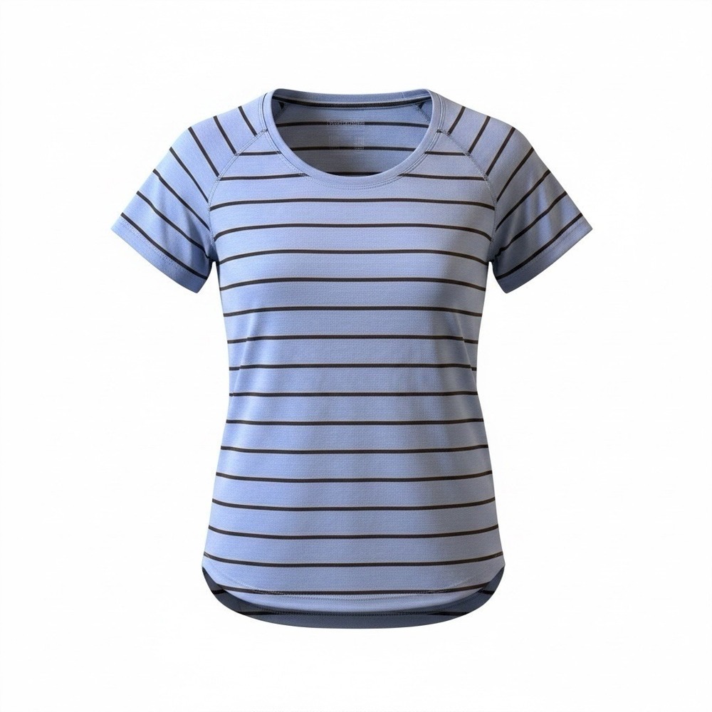 Patagonia Capilene Cool Trail Striped Shirt Women's Medium Short Sleeve